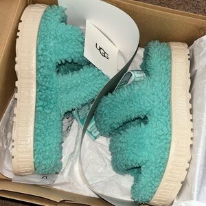 Teal Ugg Oh Fluffita Slippers